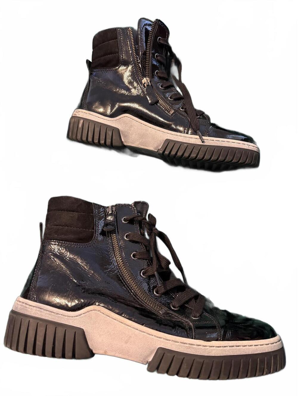 Gabor Patent Leather High-Top Sneakers (7.5 US / 38 EU)